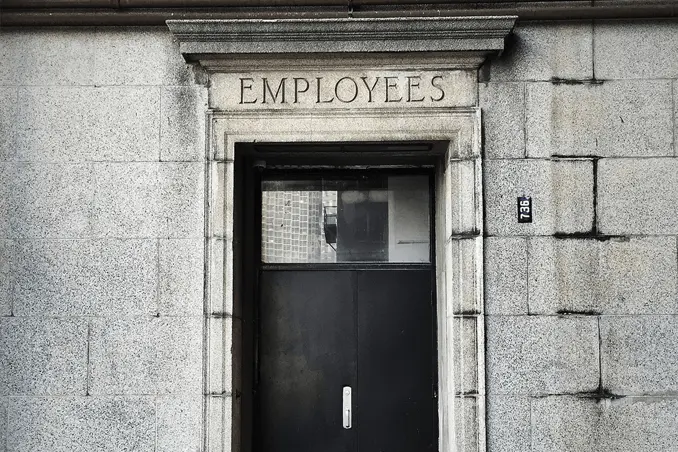 Employees door